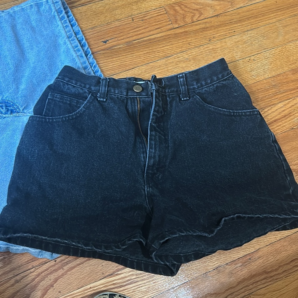 Black High-Waist Denim Shorts - Women's Casual Summer Shorts
